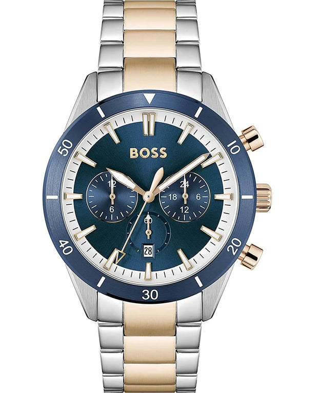 HUGO BOSS® Men’s Quartz Two-Tone Stainless Steel Blue Dial 44mm Watch 1513937