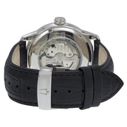 Bulova Automatic 41mm Black and Grey Dial Black Leather Men's Watch 96A135