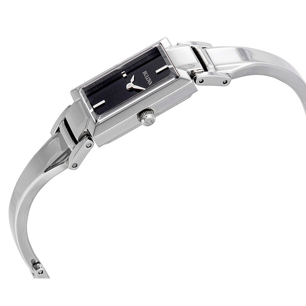 Bulova Casual Black Dial Stainless Steel Ladies Watch 96L138