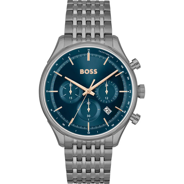 Hugo Boss Gregor Analog Quartz Men's Watch Blue Dial Stainless Steel - 1514083