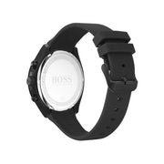 Hugo BOSS® Men’s Quartz Silicone Strap Black Dial 44mm Watch