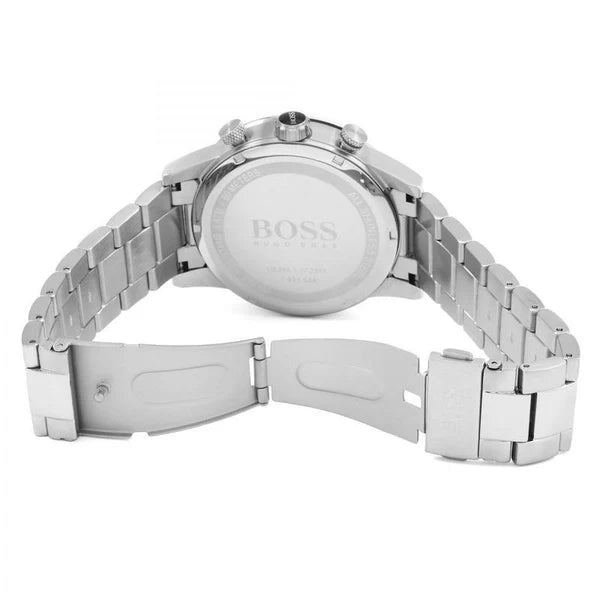 Hugo BOSS® Rafale Chronograph Silver Dial Men's Watch Stainless Steel 44 mm 1513511