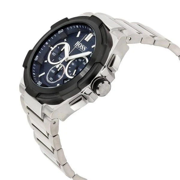 Hugo BOSS Supernova Chronograph Blue Dial Men's Watch Stainless Steel 46 mm 1513360