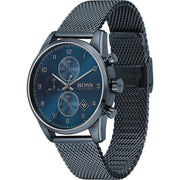 BOSS Men's Quartz Watch with Stainless Steel Strap, Blue Dial  - Model 1513836