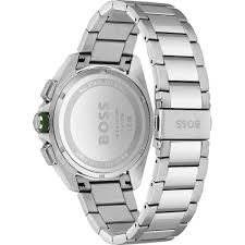 Hugo Boss Men’s Quartz Stainless Steel Green  Dial 44mm watch 1513951