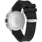 Hugo Boss Men’s Quartz Black Silicone Strap Black Dial 44mm Watch 1513953