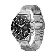 Hugo Boss® Men’s Quartz Silver Stainless Steel Black Dial 45mm Watch - 1513904