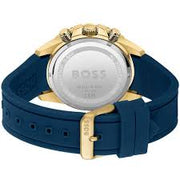 Hugo Boss Men’s Quartz Blue Silicone Strap Blue Dial 46mm Watch 1513965