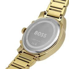 Hugo Boss Men’s Quartz Gold Stainless Steel Black Dial 44mm Watch 1514007