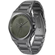 Hugo Boss® Men’s Quartz Grey Stainless Steel Grey Dial 44mm Watch - 1513996