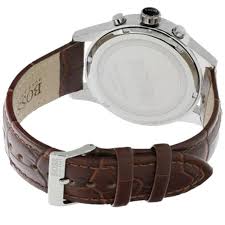 Hugo Boss Jet Silver Dial Brown Leather Chronograph Men’s Stainless Steel 42mm Watch - 1513280