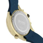 Hugo Boss Globetrotter Blue Silicone Men's Chronograph Watch - 1513822