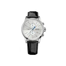 Hugo Boss Silver Tone Dial Leather Strap Men’s Stainless Steel Watch - 1513282