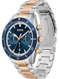 HUGO BOSS® Men’s Quartz Two-Tone Stainless Steel Blue Dial 44mm Watch 1513937