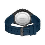 Hugo Boss Men’s Quartz Blue Silicone Strap Grey Dial 44mm Watch 1513972