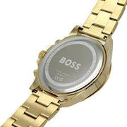 BOSS Chronograph Quartz Watch with Green Dial and Gold Plated Stainless Steel Bracelet - Model 1514059