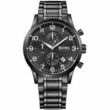 Hugo Boss Men’s Digital Black Stainless Steel 44mm Watch HB1513180