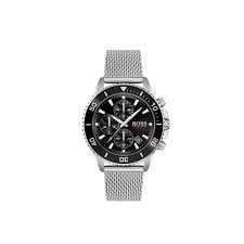 Hugo Boss® Men’s Quartz Silver Stainless Steel Black Dial 45mm Watch - 1513904