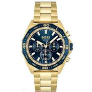 Hugo Boss® Men’s Quartz Gold Stainless Steel Blue Dial 44mm Watch - 1513973