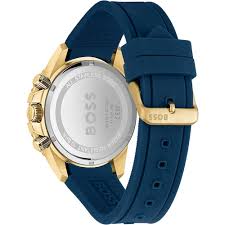 Hugo Boss Men’s Quartz Blue Silicone Strap Blue Dial 46mm Watch 1513965