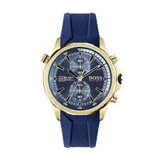 Hugo Boss Globetrotter Blue Silicone Men's Chronograph Watch - 1513822