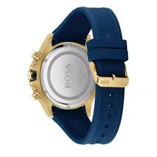 Hugo Boss Men’s Quartz Blue Silicone Strap Blue Dial 46mm Watch 1513965