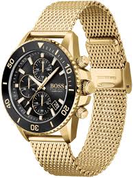 Hugo Boss® Men’s Quartz Gold Stainless Steel Black Dial 46mm Watch - 1513906