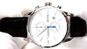 Hugo Boss Silver Tone Dial Leather Strap Men’s Stainless Steel Watch - 1513282