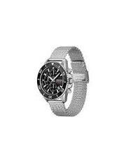 Hugo Boss® Men’s Quartz Silver Stainless Steel Black Dial 45mm Watch - 1513904