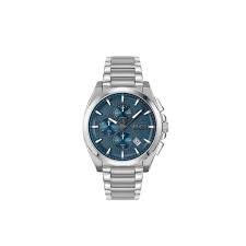 Hugo Boss® Men’s Quartz Silver Stainless Steel Blue Dial 44mm Watch - 1514007