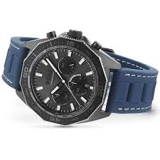 Hugo Boss Men’s Quartz Blue Silicone Strap Grey Dial 44mm Watch 1513972