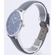 Hugo Boss Men’s Quartz Grey Leather Strap Blue Dial 40mm Watch – Model 1513539