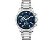 Hugo Boss® Men’s Quartz Silver Stainless Steel Blue Dial 44mm Watch - 1513989