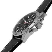 BOSS Analog Quartz Chronograph Watch with Black Dial and Black Leather Band - Model 1514055