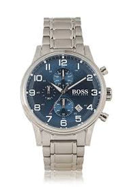 Hugo Boss Men’s Digital Silver Stainless Steel 44mm Watch - 1513183