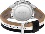 Hugo Boss Men’s Quartz Multi Nylon Strap Black Dial 44mm Watch 1513963