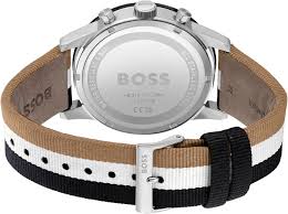 Hugo Boss Men’s Quartz Multi Nylon Strap Black Dial 44mm Watch 1513963