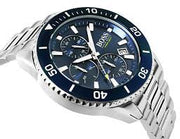 Hugo Boss® Men’s Quartz Silver Stainless Steel Blue Dial 46mm Watch - 1513907