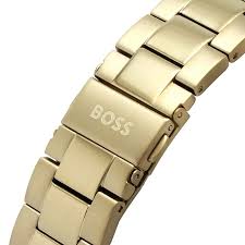 Hugo BOSS® Quartz Men's Watch HB1513340 44mm Yellow Gold Blue Bracelet