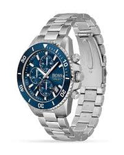 Hugo Boss® Men’s Quartz Silver Stainless Steel Blue Dial 46mm Watch - 1513907