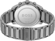 Hugo Boss Men’s Quartz Grey Stainless Steel Grey Dial 44mm Watch 1514005