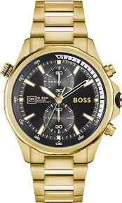 Hugo BOSS® Men’s Quartz Gold Stainless Steel Black Dial 46mm Watch 1513932