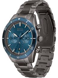 HUGO BOSS® Men's Chronograph Quartz Stainless Steel Blue Dial 44mm Watch 1513863