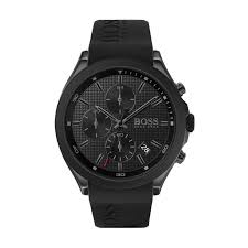 Hugo BOSS® Men’s Quartz Silicone Strap Black Dial 44mm Watch