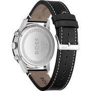 Hugo Boss Men’s Quartz Black Leather Strap Black Dial 44mm Watch 1513920