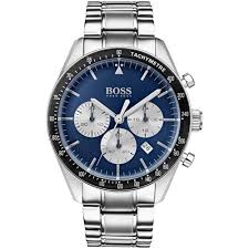 HUGO BOSS® Men's 44mm Steel Bracelet Watch Stainless Steel Blue Dial 44 mm  -  HB1513630