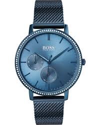 Hugo Boss Women's Analog Quartz Watch with Blue Dial and Stainless Steel Bracelet - 1502518