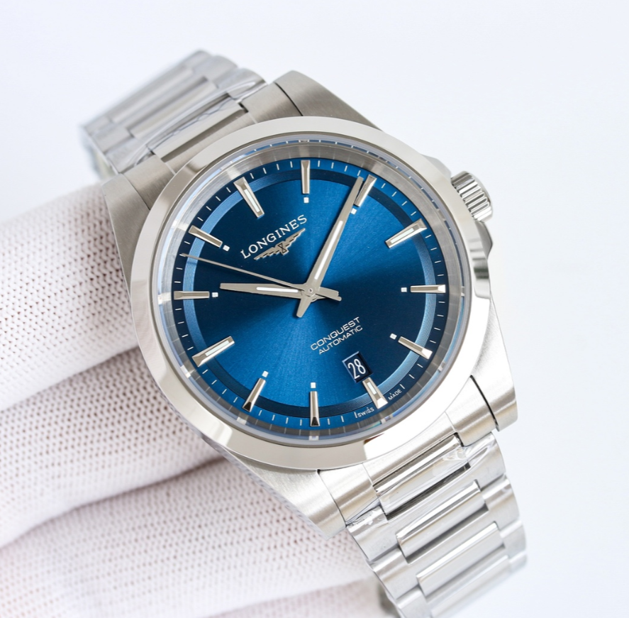 Longines Conquest blue dial 41mm L3.830.4.92.6 – angled