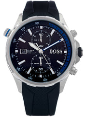 Hugo Boss Silicone Black Dial Chronograph Men's Watch - 1513820