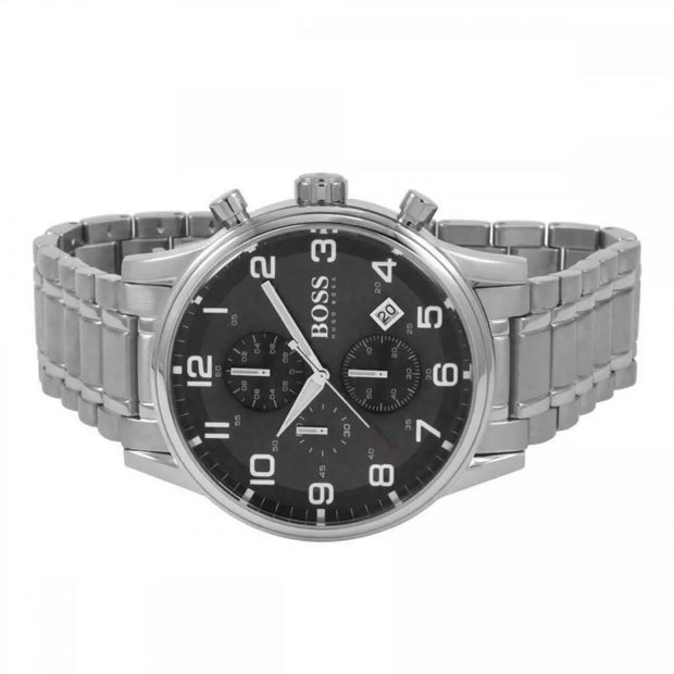 Hugo Boss Men’s Digital Black, Gray  Stainless Steel 44mm Watch HB1513181